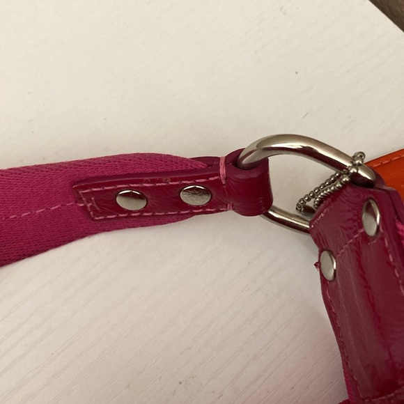 Pink and Orange Coach Bag Style F14873 - Picture 7 of 9